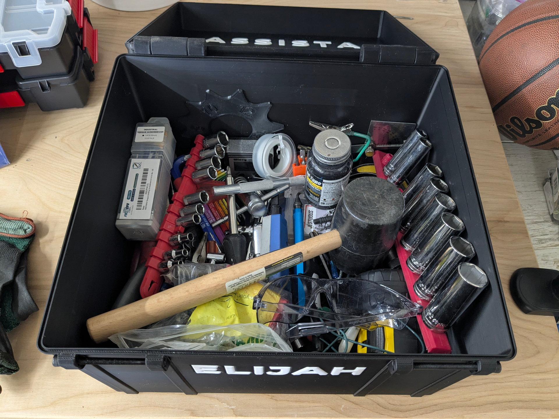 Assista tool box open showing tools inside